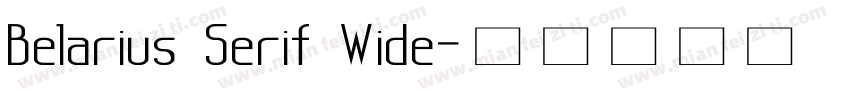 Belarius Serif Wide字体转换